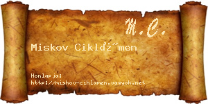 Miskov Ciklámen névjegykártya